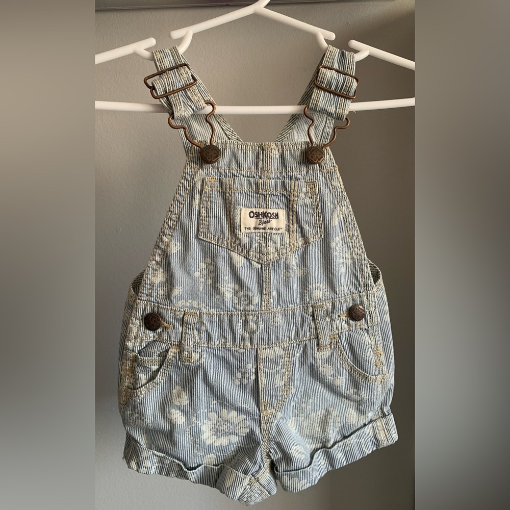 Oshkosh (100%Cotton) seersucker Overalls